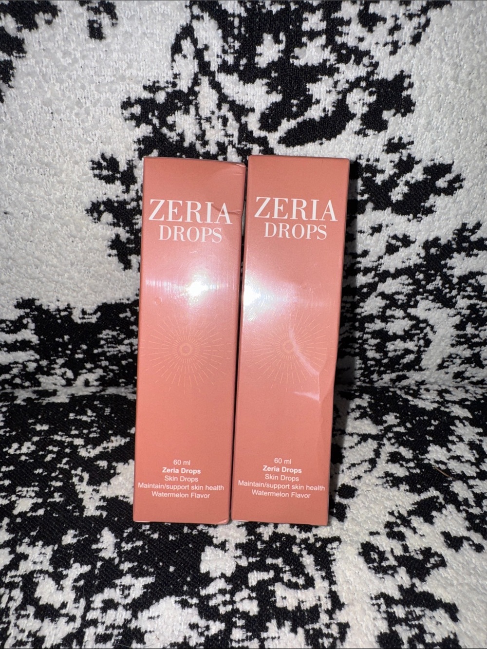 Zeria Drops Skin Drops - Watermelon Flavor - Pink/Peach Boxes (2)